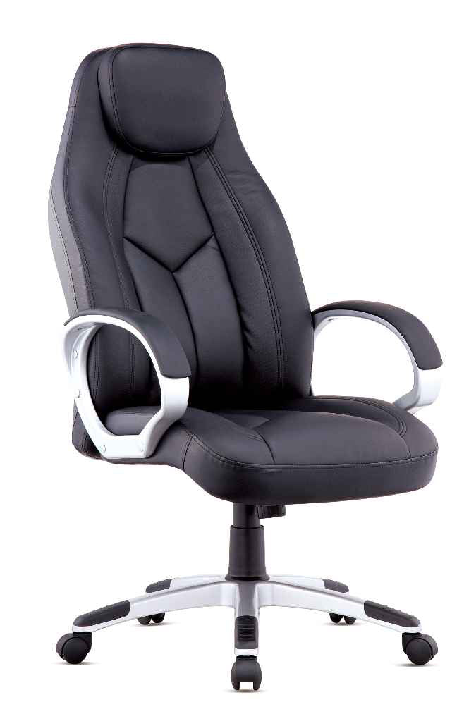 Fauteuil Gwen Simili Cuir Noir