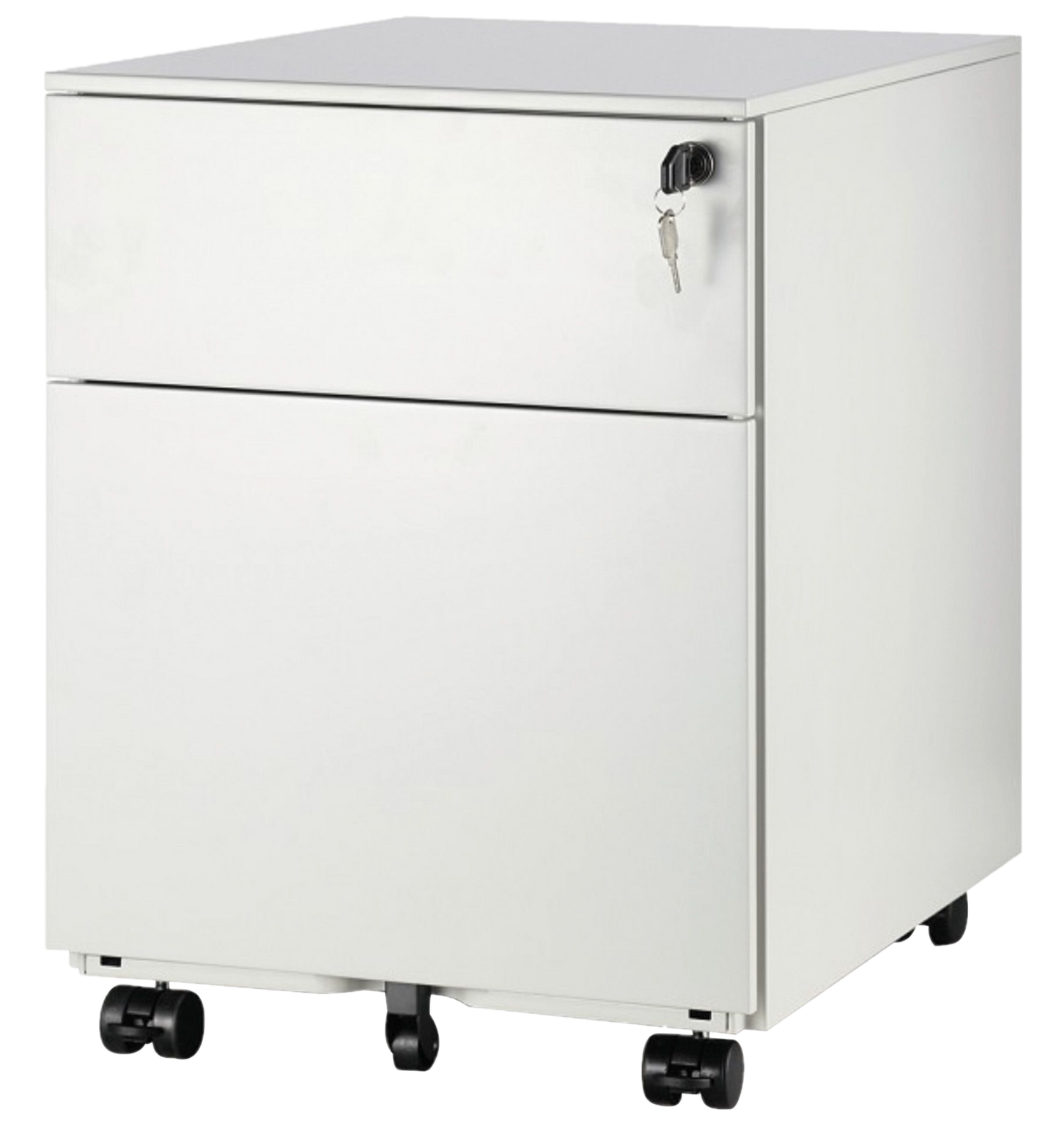 Caisson mobile 2 tiroirs pro blanc