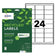 Etiquettes laser Recylées 63.5X33.9 -15 feuilles -360 étiquettes