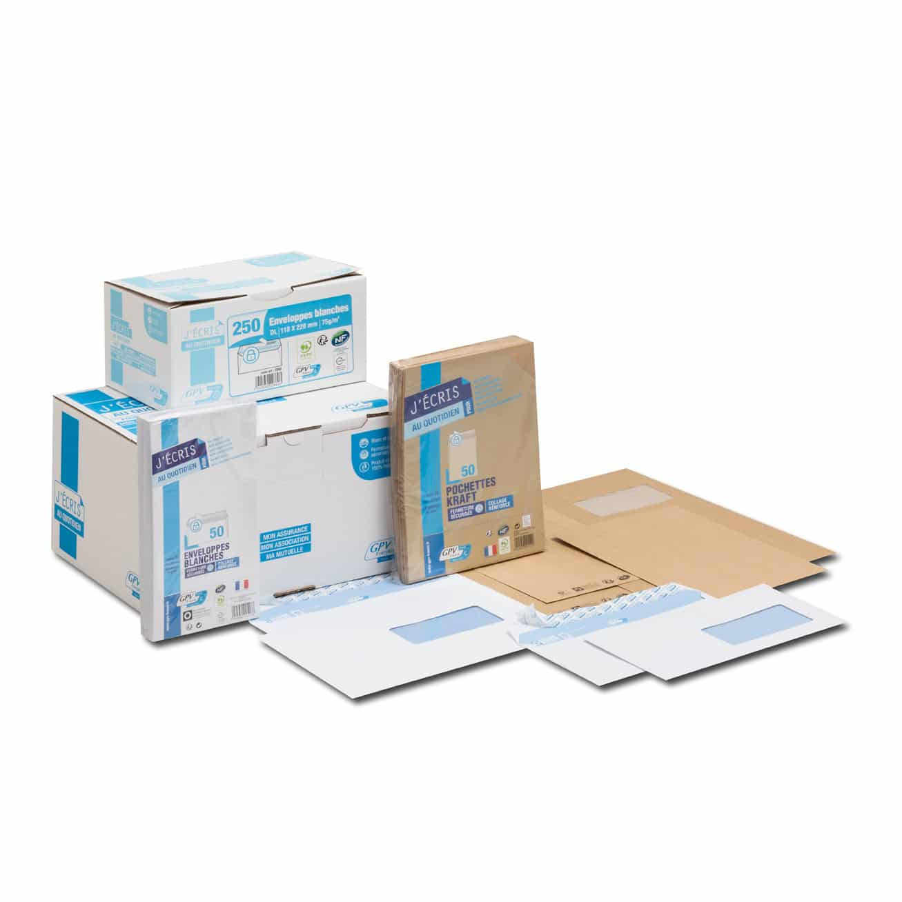 Pochettes d'expédition 162 x 229 mm, kraft brun paquet de 25