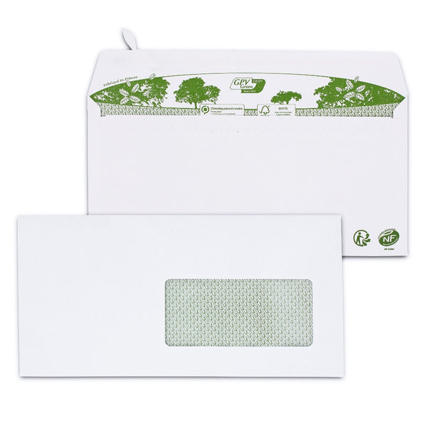 Enveloppes blanc dl bdp 80g rec.45x100b/200