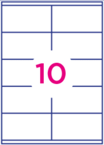 Etiquette 105x57mm -1000 etiquettes, 100feuilles