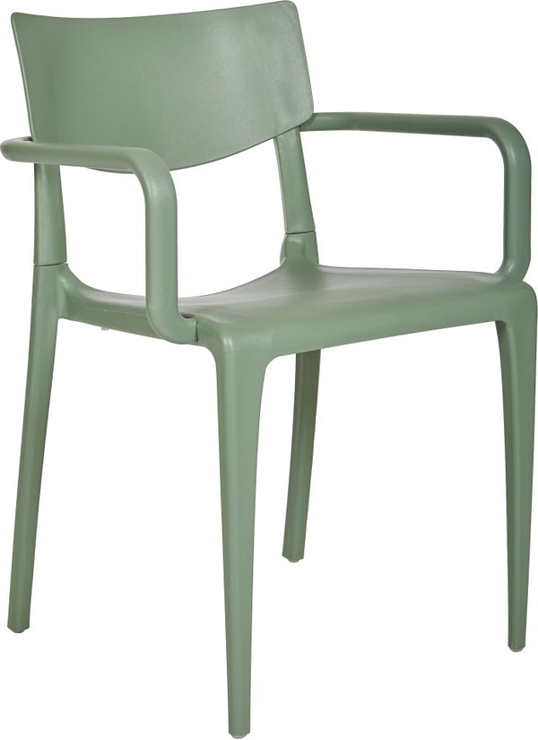 Fauteuil avec accoudoirs color pop- vert olive