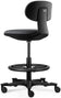 tabouret pour table haute flex- dossier et assise tissu gris anthracite
