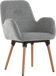 Fauteuil Officepro Seating Shineo Gris avec Pieds Bois