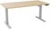 Bureau assis-debout - 160x80 cm - Chène / Pieds gris