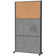 Cloison acoustique mobile 2 panneaux feutre acoustique +1 liége L100cmxH182cm