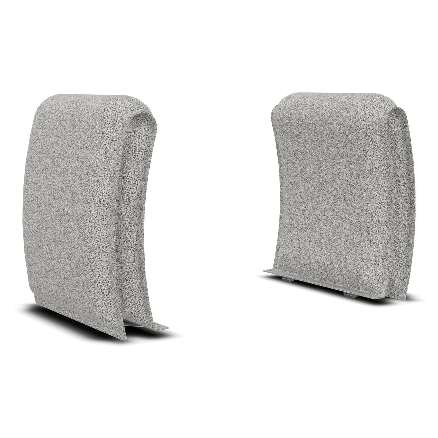 Paire d'accoudoirs pour fauteuils et canapés tapissés Anouk - Gris clair chiné