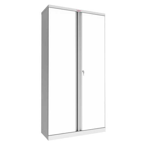 Armoire haute métal -190cm -portes blanches
