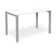 Table reunion 160x80 blanc pied gris