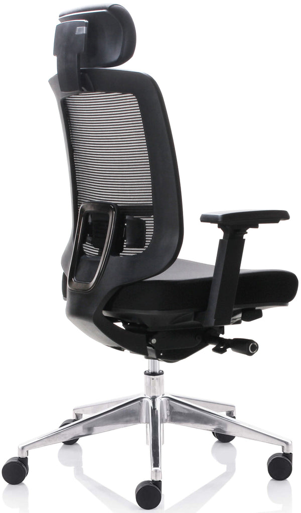 Fauteuil teckne resille noir