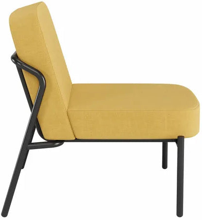 Fauteuil visiteur Medso S Rond - Confort et Durabilité - Jaune - 1 place