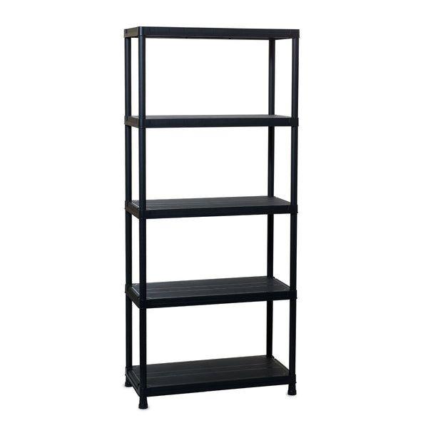 Rayonnage polypro recyclé -5 Étagères 180x80x40-noir