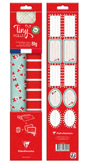 Pack papier cadeaux noel rouge/bleu