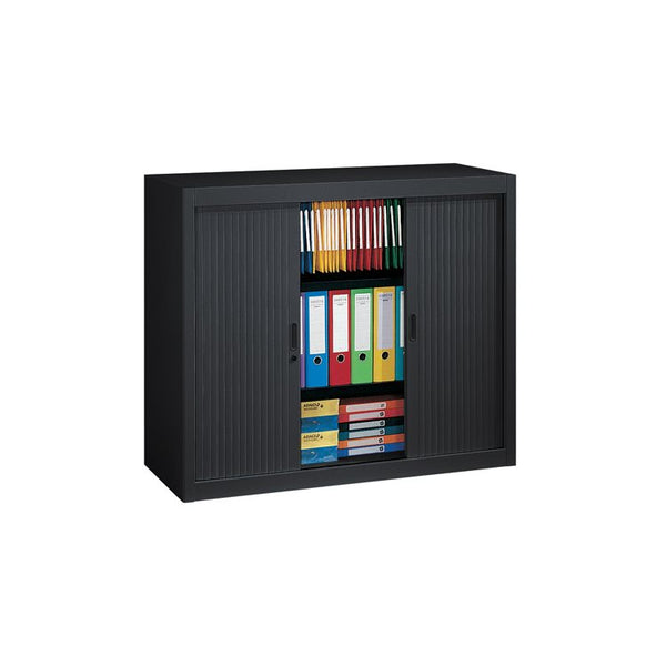 Armoire à rideau monobloc -H100 xL120xP43 -noir