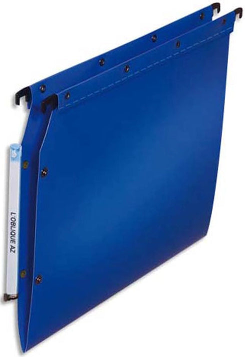 Dossiers suspendus armoire polypro fond V lot de 10-bleu