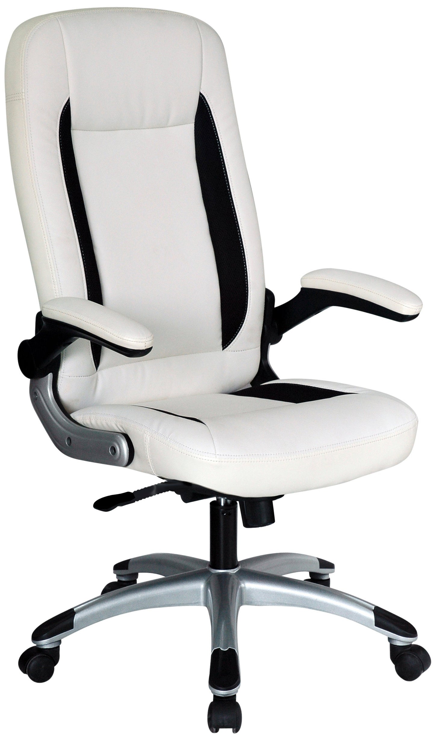 Fauteuil.dir pu/mesh blanc/noir
