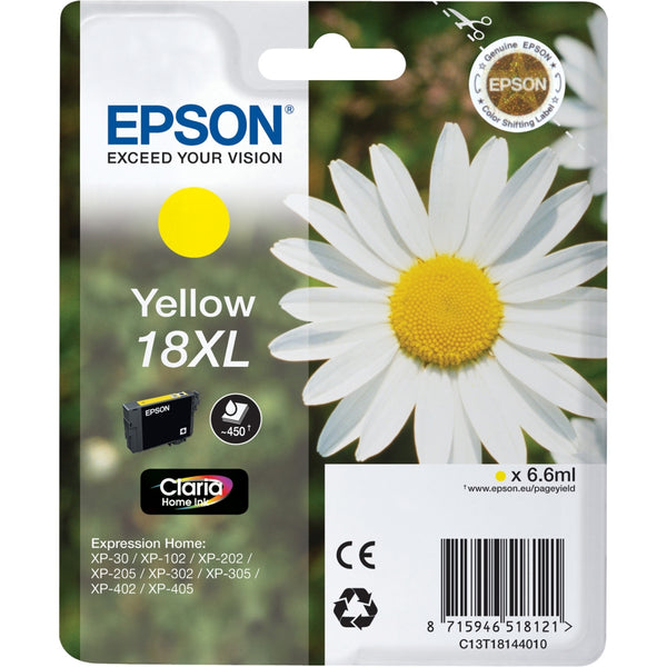 Cartouche d'encre Epson t18144012 jaune 18xl - rendement élevé