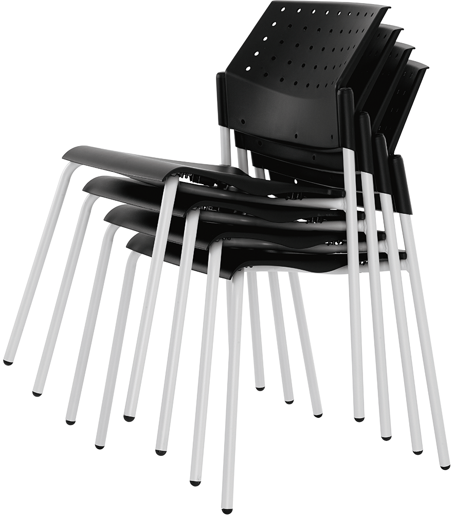 Sitek.kate chaise plastique noire