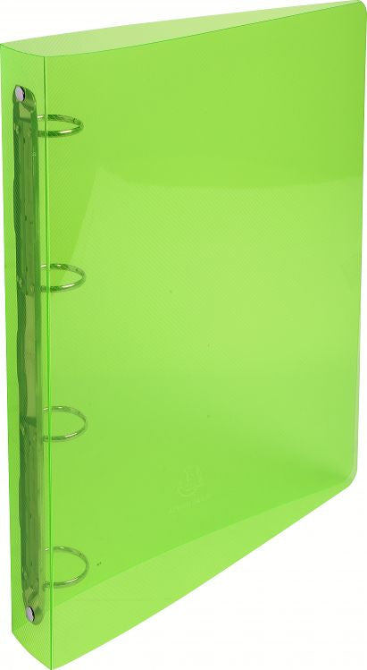 Classeur polypropylène 4 anneaux-30 a4 crystal col