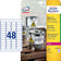 Étiquettes adhésives résistantes 45,7x21,2 mm - 960 pcs