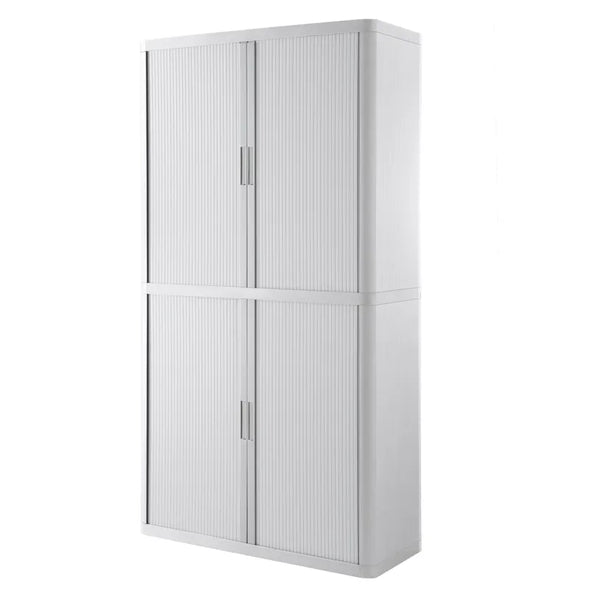 Armoire Haute à rideau easyoff h204 blanc / blanc