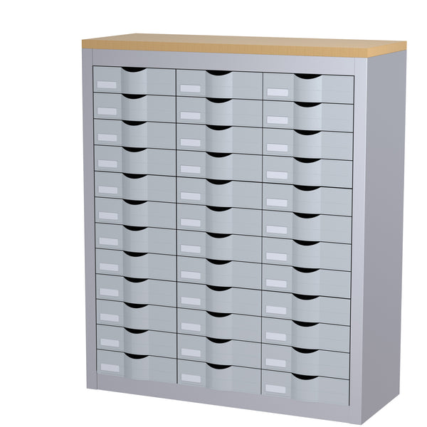 Comptoir 3col/36tir gs alu/ hêtre