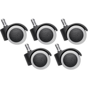Roulettes siége de bureau -sol dur axe 11 diamétre 50mm -lot de 5
