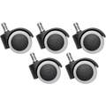 Roulettes siége de bureau -sol dur axe 11 diamétre 50mm -lot de 5