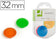 Aimants 25mm couleurs assorties boite de 4