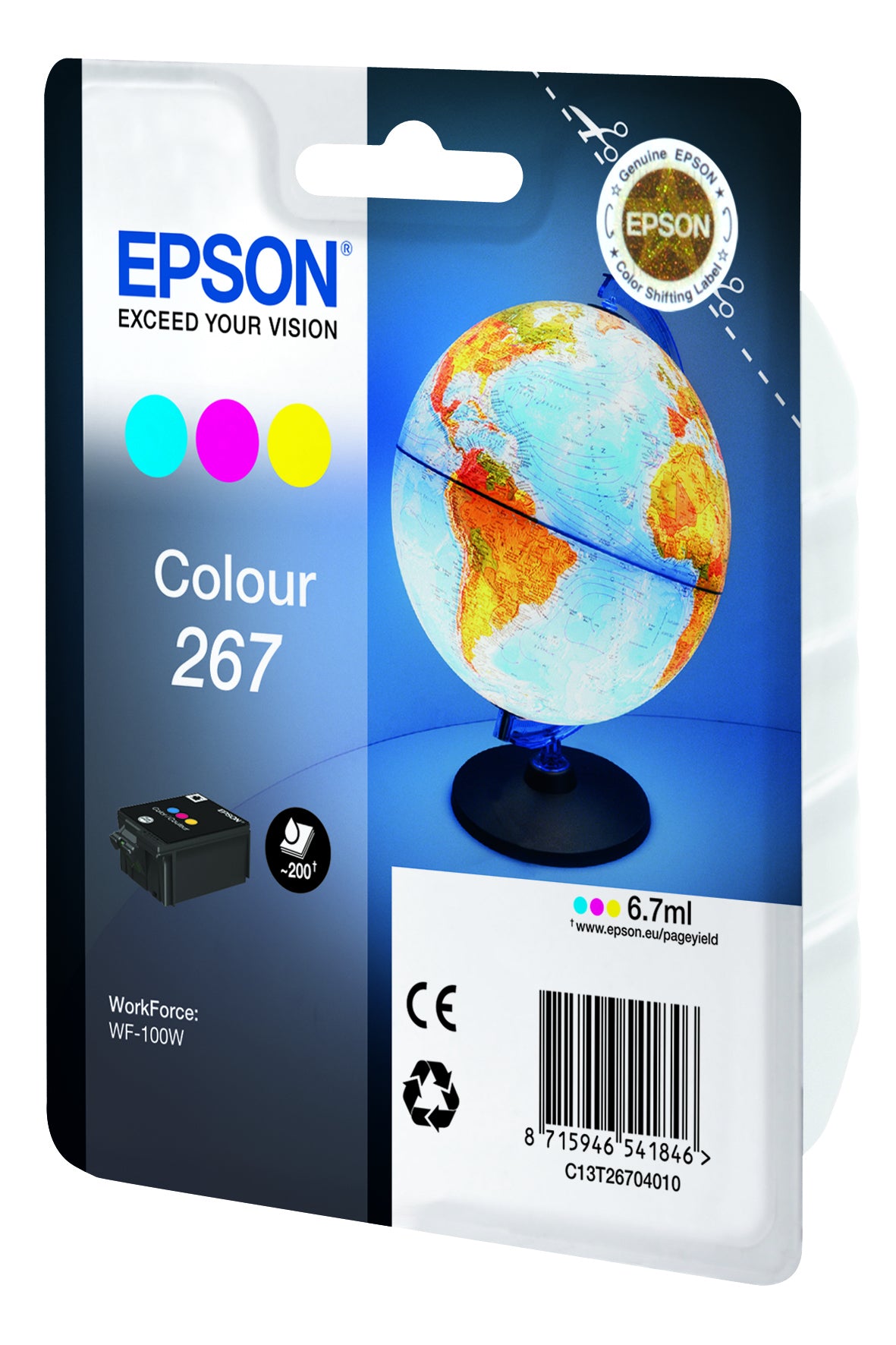 Cartouche d'encre Epson globe 267 - 200 pages