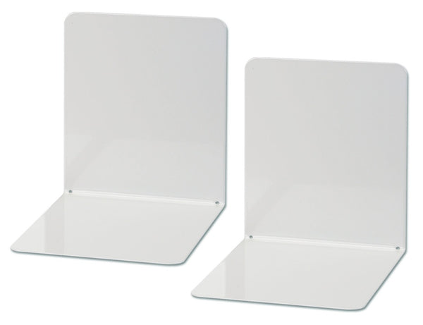 Serre-livres metal magnetique gris- lot de 2