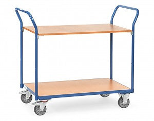 Chariot 2 Plateaux Acier - 1000x600 mm, 4 Roues
