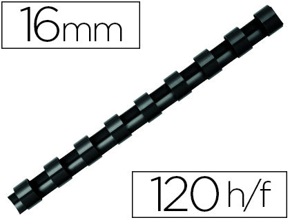 Baguette de reliure 16mm -noir- boite de 50