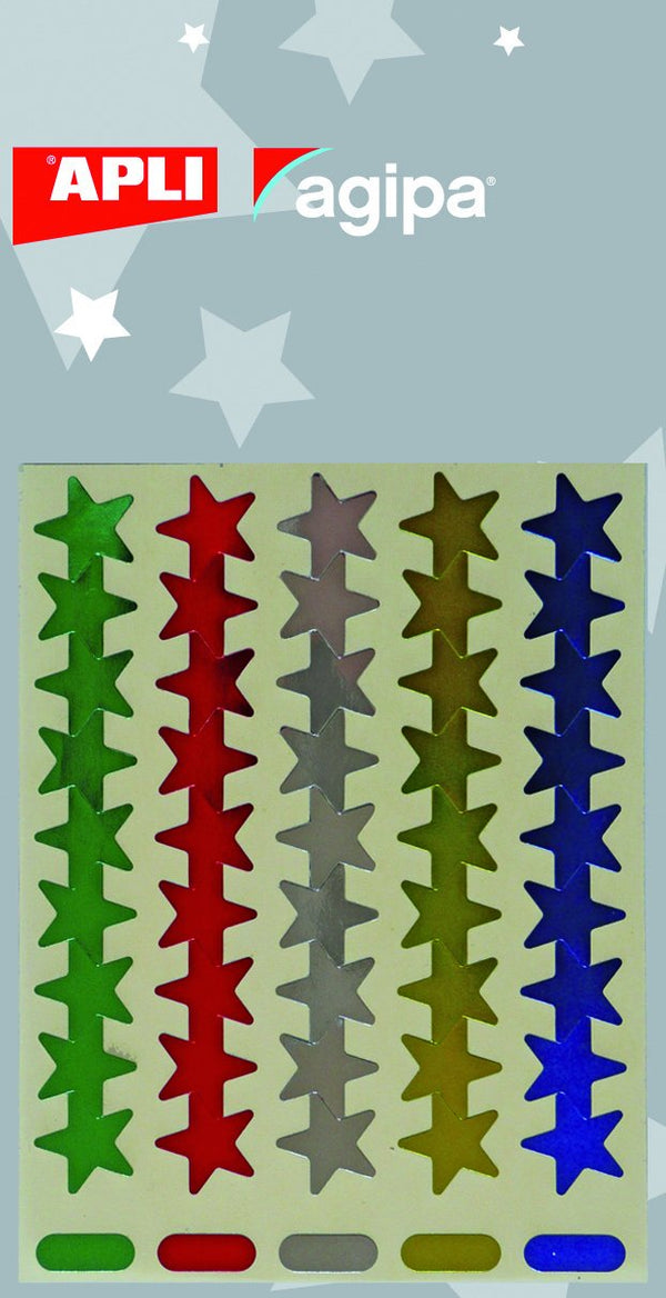 Gommettes etoile 5col 3f p/135metal
