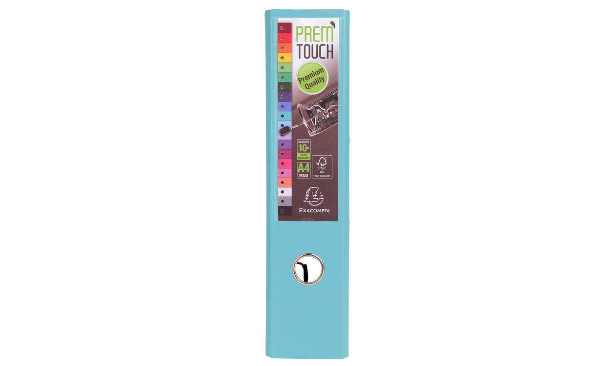 Classeur polypropylène premtouch dos de 80 bleu clair