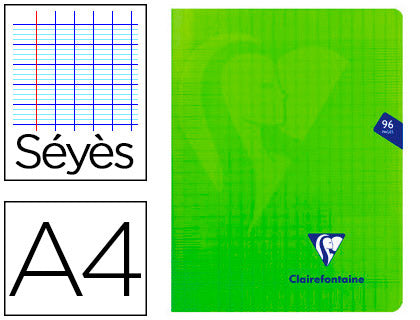 Cahier A4 Mimesys 96 Pages seyes -vert