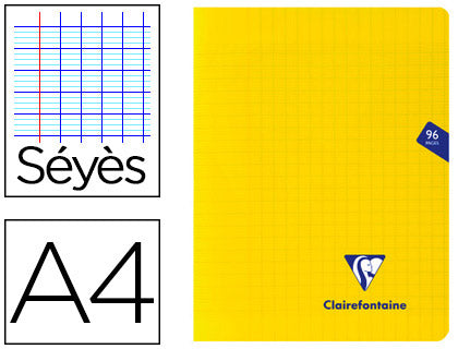 Cahier A4 96 pages Mimesys seyes -jaune