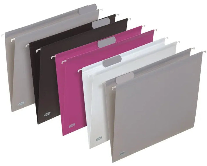 Dossiers suspendus trendy polypro a4- lot de 5 assorties
