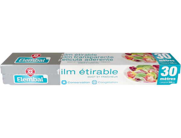 Film étirable alimentaire 30mx30cm+distributeur