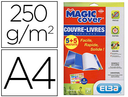 Couvre livres magicover A4 lot de 10