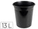 Corbeille papier 13l noir opaq