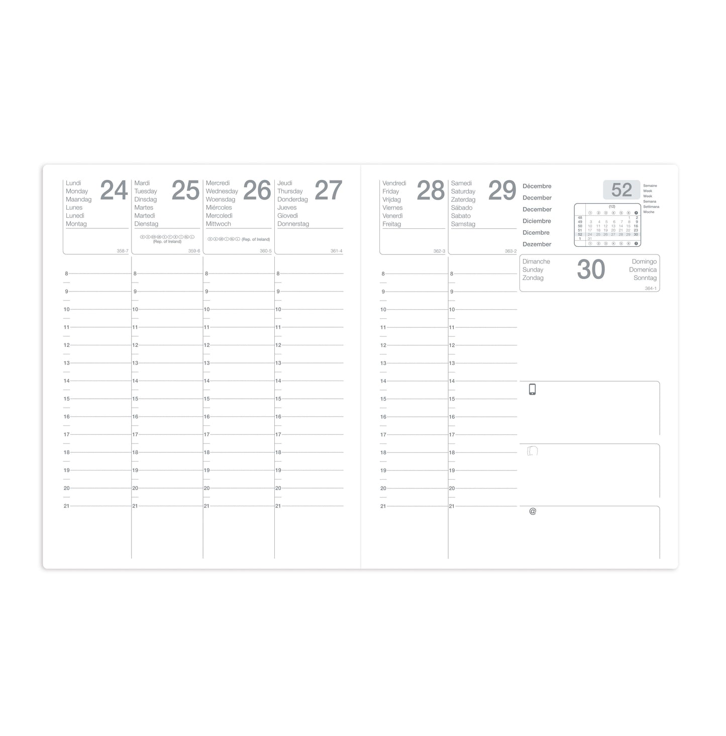 Agenda semainier 21x27 cm - éco-responsable