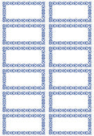 Étiquette de cuisine-confiture Bordure bleu-étui de 48