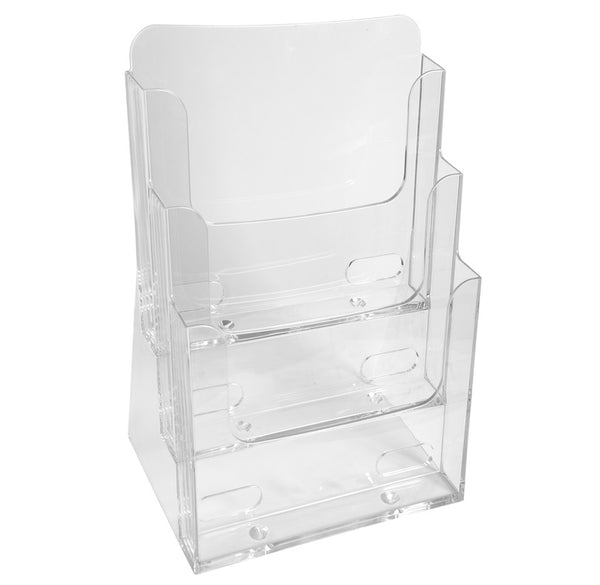 Porte-brochures A4 vertical 3 cases