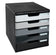 Module de classement A4 5 tiroirs noir/gris