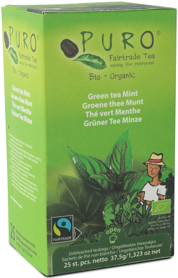 Thé Vert Bio Menthe - Sachets Fraîcheur x25