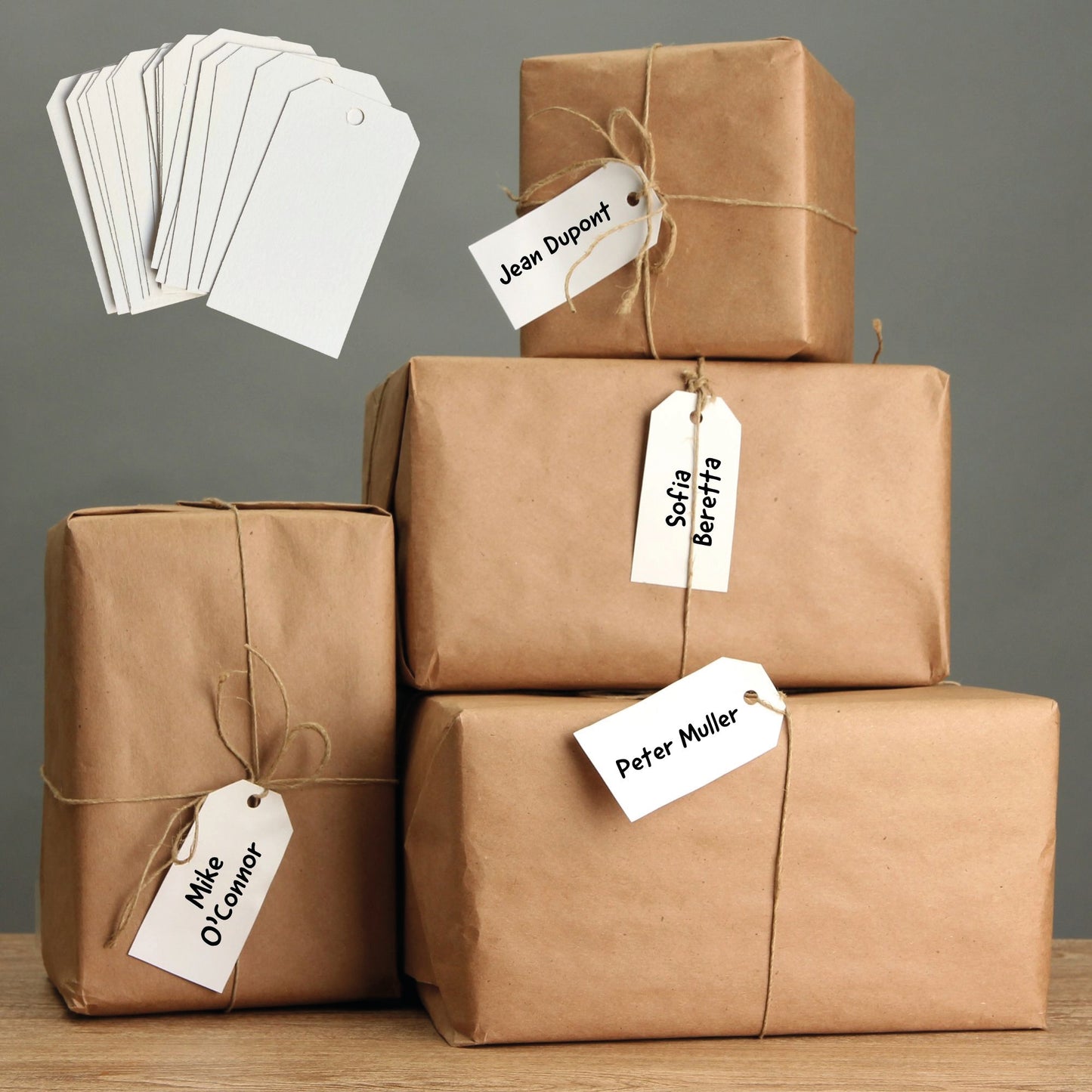 Étiquettes américaines carton 100x55mm - sans fils