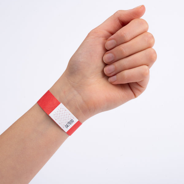 Bracelets d'identification Tyvek 256x19mm - Lot de 500
