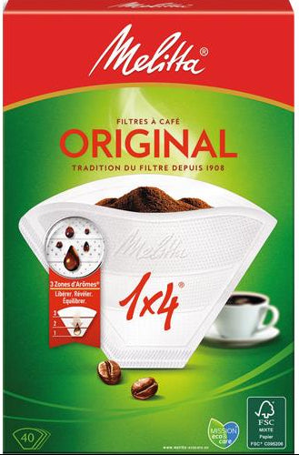 Filtre cafe n.4 melitta p/40